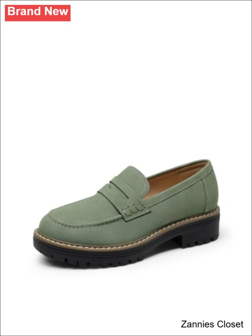 ✨DREAM PAIRS Penny Chunky Loafers for Women Work Shoes